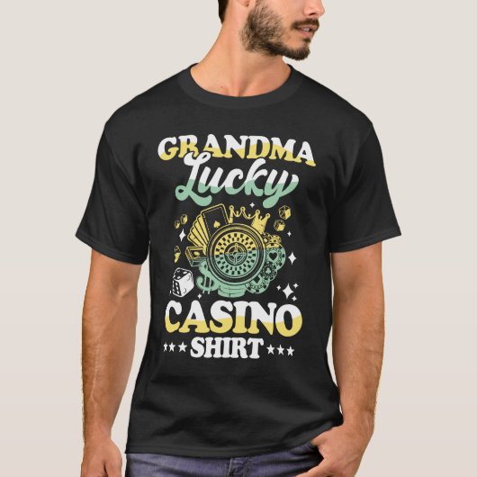 ばあちゃんラッキーカジノシャツ Tシャツ (正面)