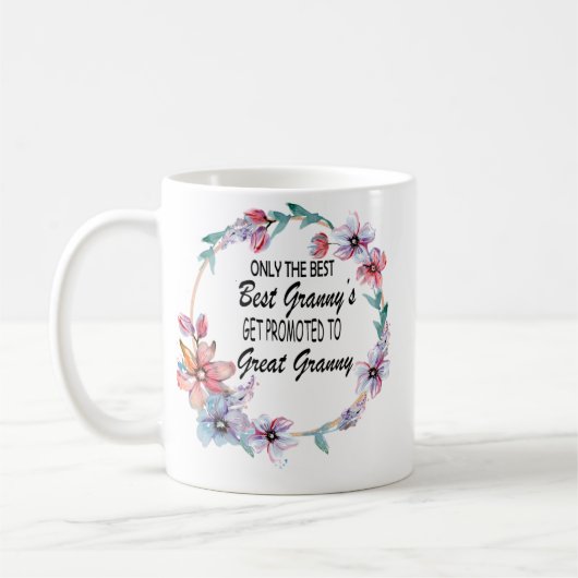 ばあちゃん最高のだけがグランに昇進す素晴らしるのよ コーヒーマグカップ (左)