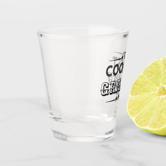 ばあクールねエババーパーティーおもしろいタイポグラフィ ショットグラス (左)
