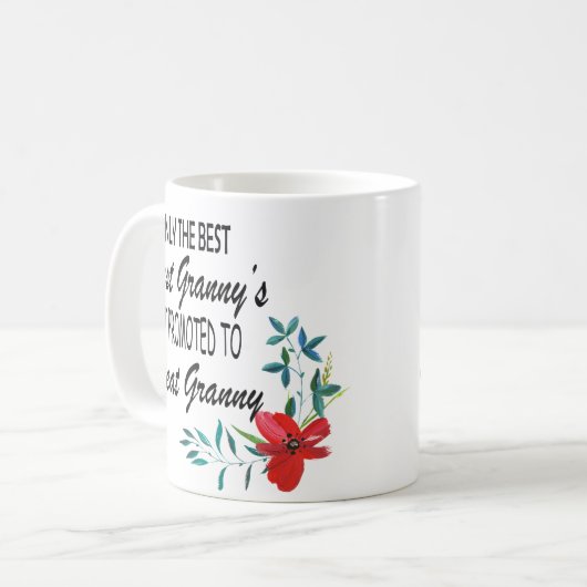  ばあ最高のちゃんだけおばあちゃんに昇素晴らし進する コーヒーマグカップ (正面左)