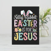 ばかうさぎ イースターはイエスのため かわいいウサギ 招待状 (スタンド正面)