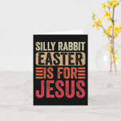 ばかうさぎ イースターはイエス様のため 子供 少年 少女 C カード (黄色い花)