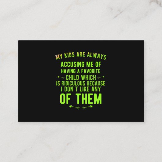 ばかおもしろいげた子 名刺 (正面)