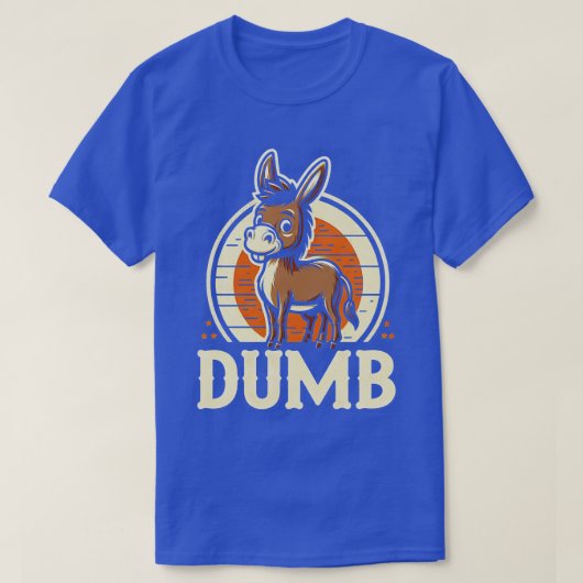 ばかおもしろいのジョークのロバデザイン家族と友人 Tシャツ (デザイン正面)