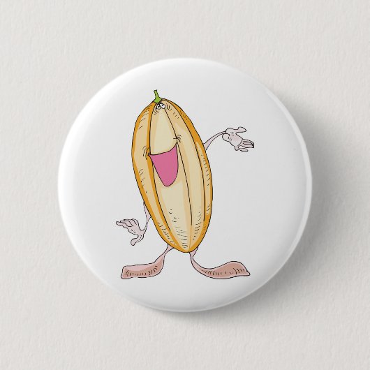 ばかげたカボチャのキャラクター 缶バッジ (正面)