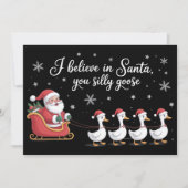 ばかげたクリスマス　サンタを信じる　面白い シーズンカード (正面)