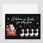 ばかげたクリスマス　サンタを信じる　面白い シーズンカード (正面/裏面)
