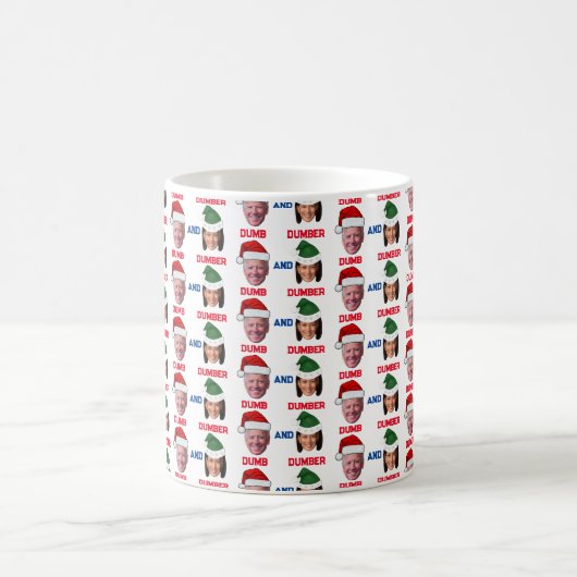 ばかとダンバーハリスとバイデン氏トランプの投票 コーヒーマグカップ (中央)