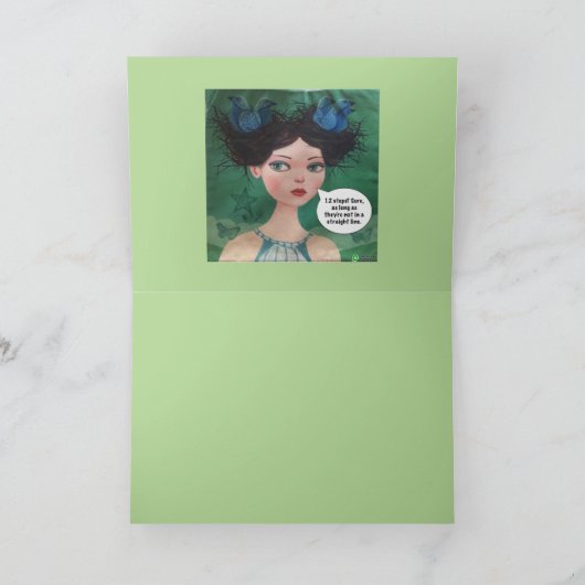 ばかばかしいお酒を飲んで、私は宣伝をしてきた カード (内部)