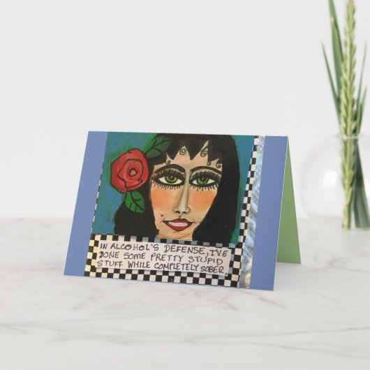 ばかばかしいお酒を飲んで、私は宣伝をしてきた カード (正面)