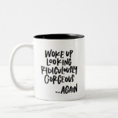 ばかばかしく豪華な2音調のコーヒーマグ ツートーンマグカップ (左)