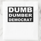 ばかダンバー民主党員 長方形シール (バッグ)