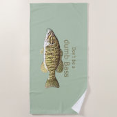 ばかベースおもしろいやる気を起こさせる引用文ユーモア ビーチタオル (正面)