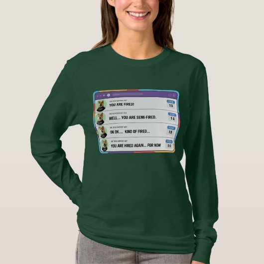 ばかボス間違って人を解雇 Tシャツ (正面)