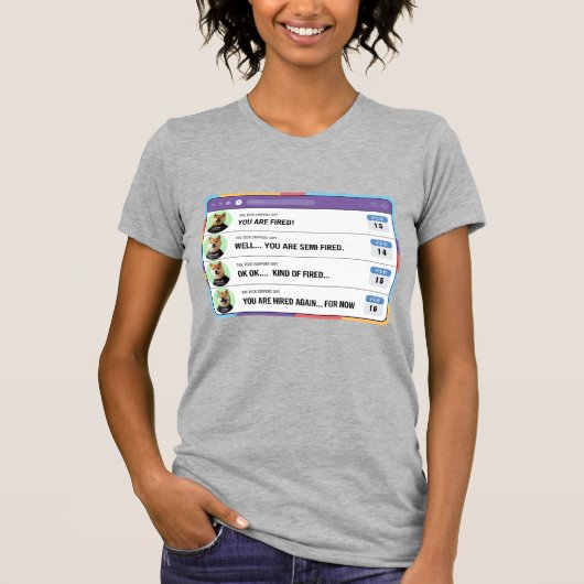ばかボス間違って人を解雇 Tシャツ (正面)