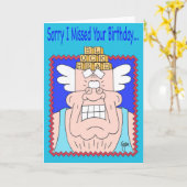 ばか者の遅れてバースデー・カード カード (黄色い花)