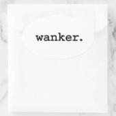 ばか者 楕円形シール (バッグ)