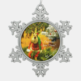 "ばか"の雪片のオーナメント スノーフレークピューターオーナメント