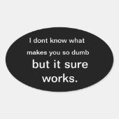 ばか 楕円形シール (正面)