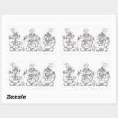 ばか 長方形シール (シート)