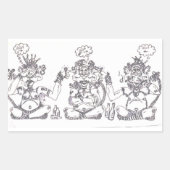 ばか 長方形シール (正面)