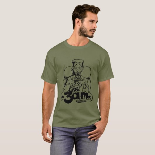 ばくち実在ゃんが眠らない Tシャツ (正面フル)