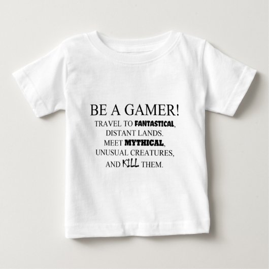 ばくち打ちなさい ベビーTシャツ (正面)