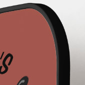 (ばちゃばちゃ)跳ねるおもしろいスキッシュブラックゴー名前をカスタムする写真 ピックルボールラケット (左詳細)