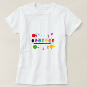 (ばちゃばちゃ)跳ねるが付いているペンキ箱 Tシャツ