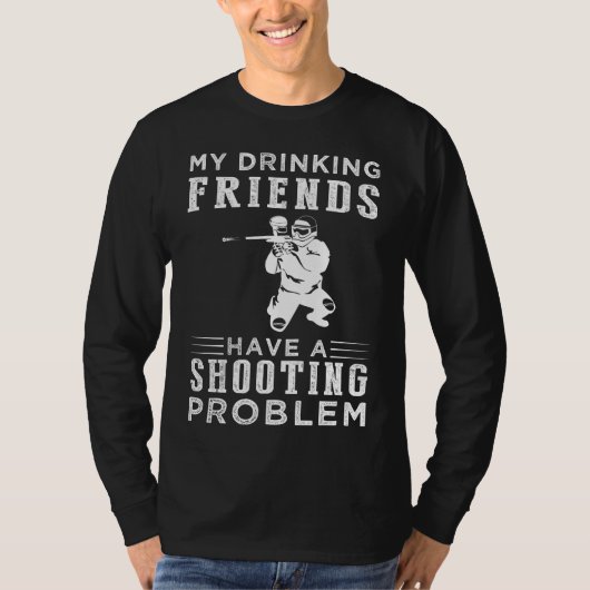 (ばちゃばちゃ)跳ねるとスピリッツ:私の飲み友達とその人 Tシャツ (正面)
