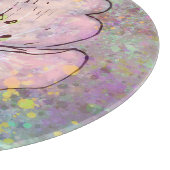 (ばちゃばちゃ)跳ねると花付きガ絵を描ラスス板 カッティングボード (角)