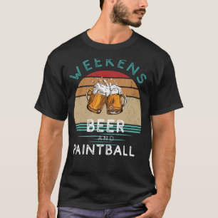 (ばちゃばちゃ)跳ねるとsip!ビールとペイントボールで週末 tシャツ