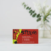 （ばちゃばちゃ）跳ねるのグランジな名刺 名刺 (スタンド正面)