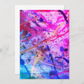 （ばちゃばちゃ）跳ねるのペンキ 招待状 (正面/裏面)