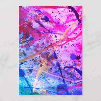 （ばちゃばちゃ）跳ねるのペンキ 招待状