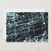 （ばちゃばちゃ）跳ねるの星のバーのバルミツワーの青い招待状 招待状 (裏面)