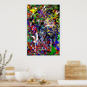 （ばちゃばちゃ）跳ねるアップ絵を描（ばちゃばちゃ）跳ねるポスター ポスター (キッチン)