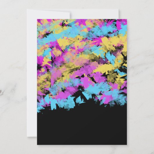 (ばちゃばちゃ)跳ねるア絵画ートエプロンアートバースデーパーティー 招待状 (裏面)