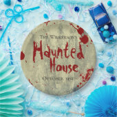 (ばちゃばちゃ)跳ねるオンコンクリートハロウィン幽霊のよく出るー ペーパープレート (パーティー)