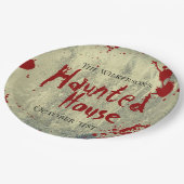 (ばちゃばちゃ)跳ねるオンコンクリートハロウィン幽霊のよく出るー ペーパープレート (アングル)