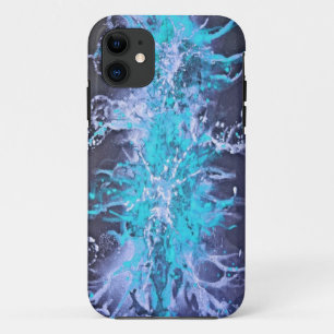 (ばちゃばちゃ)跳ねるグランジデザイン – 青 iPhone 11 ケース