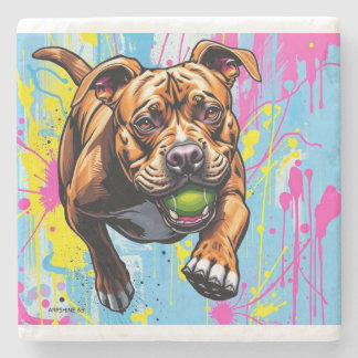 （ばちゃばちゃ）跳ねるコ絵を描アスター ストーンコースター