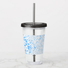 （ばちゃばちゃ）跳ねるテクスチャ – 青 アクリルタンブラー