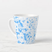 （ばちゃばちゃ）跳ねるテクスチャ – 青 カフェラテマグ (左アングル)