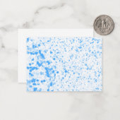 （ばちゃばちゃ）跳ねるテクスチャ – 青 ノートカード (正面/裏面インサイチュ)