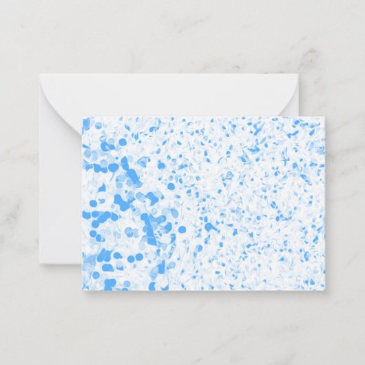 （ばちゃばちゃ）跳ねるテクスチャ – 青 ノートカード (正面)