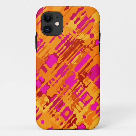 （ばちゃばちゃ）跳ねるデザイン – オレンジピンク Case-Mate iPhoneケース (裏面)