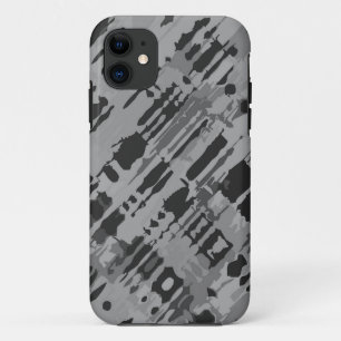 (ばちゃばちゃ)跳ねるデザイン – グレーカモフラージュ iPhone 11 ケース