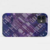 （ばちゃばちゃ）跳ねるデザイン – 青マゼンタ Case-Mate iPhoneケース (裏面(横))