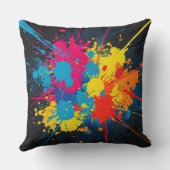 (ばちゃばちゃ)跳ねるパターン装飾用クッション クッション (裏面)